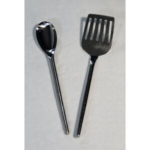 MIU 2 PC Set 18/10 Stainless Steel Utensils Spoon Slotted Spatula Flipper‎